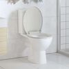 vidaXL Abattant WC &agrave; fermeture en douceur Blanc Ovale