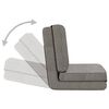 vidaXL Chaise pliable de sol Gris clair Tissu