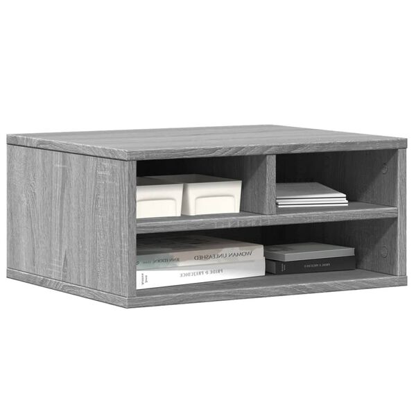 vidaXL Support d'imprimante sonoma gris 49x40x22,5cm bois d'ingénierie
