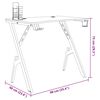 vidaXL Bureau de jeu avec pieds en forme de Y Noir 90x60x75 cm