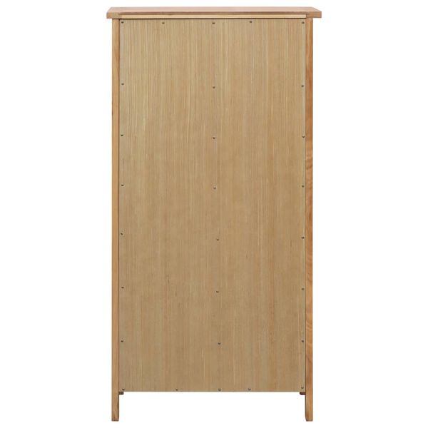 vidaXL Range bouteille 56x32x110 cm Bois de ch&ecirc;ne solide