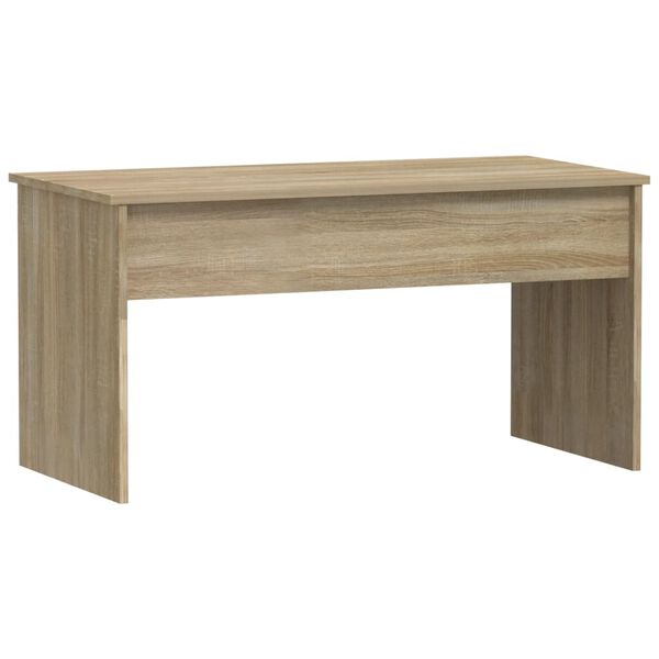 vidaXL Table basse chêne fumé 102x50,5x52,5 cm bois d'ingénierie