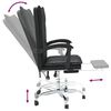 vidaXL Fauteuil inclinable de bureau noir similicuir