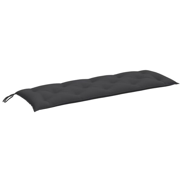 vidaXL Coussin de banc de jardin anthracite m&eacute;lang&eacute; 150x50x7 cm tissu