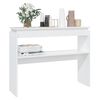 vidaXL Table console blanc 102x30x80 cm bois d'ing&eacute;nierie