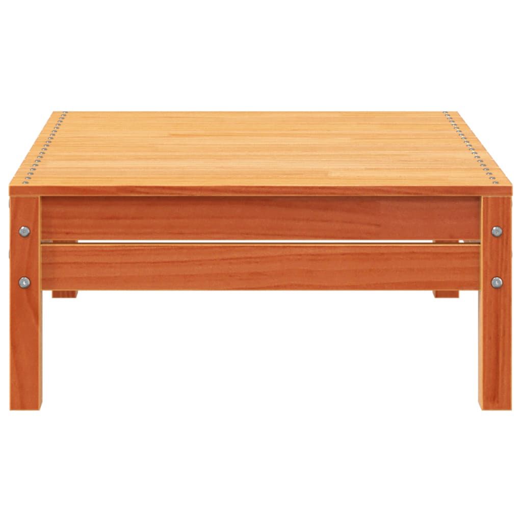 vidaXL Canapé de jardin 4 places cire marron bois de pin massif