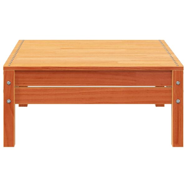 vidaXL Canapé de jardin 4 places cire marron bois de pin massif