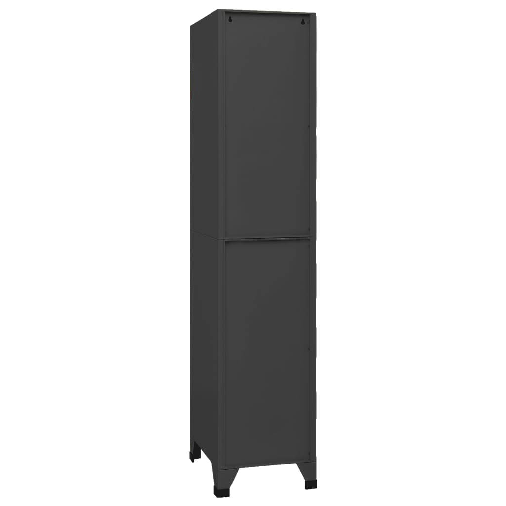 vidaXL Armoire à casiers Anthracite 38x45x180 cm Acier