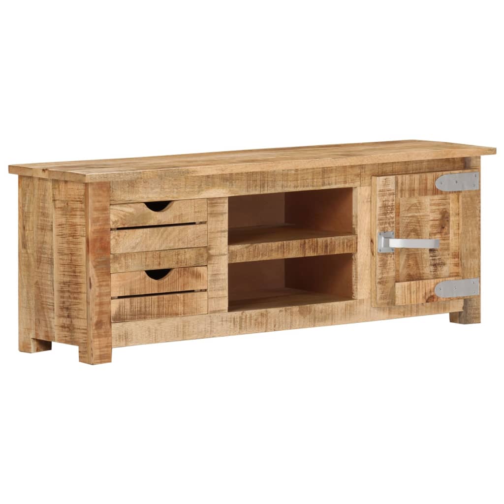 vidaXL Meuble TV 110x30x40 cm Bois de manguier brut