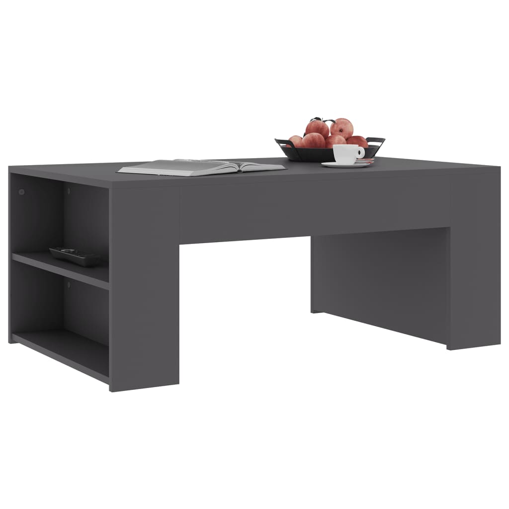 vidaXL Table basse gris 100x60x42 cm bois d'ingénierie