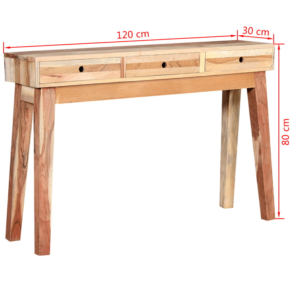 vidaXL Table console Bois de récupération massif