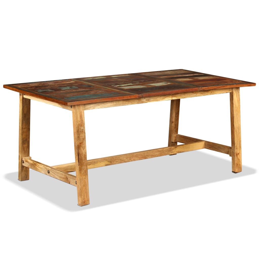 vidaXL Table de salle à manger Bois de récupération massif 180 cm