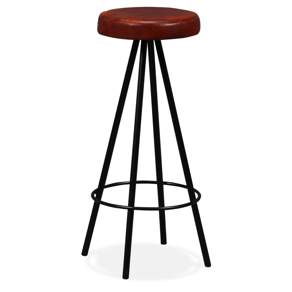 vidaXL Tabourets de bar lot de 2 cuir véritable