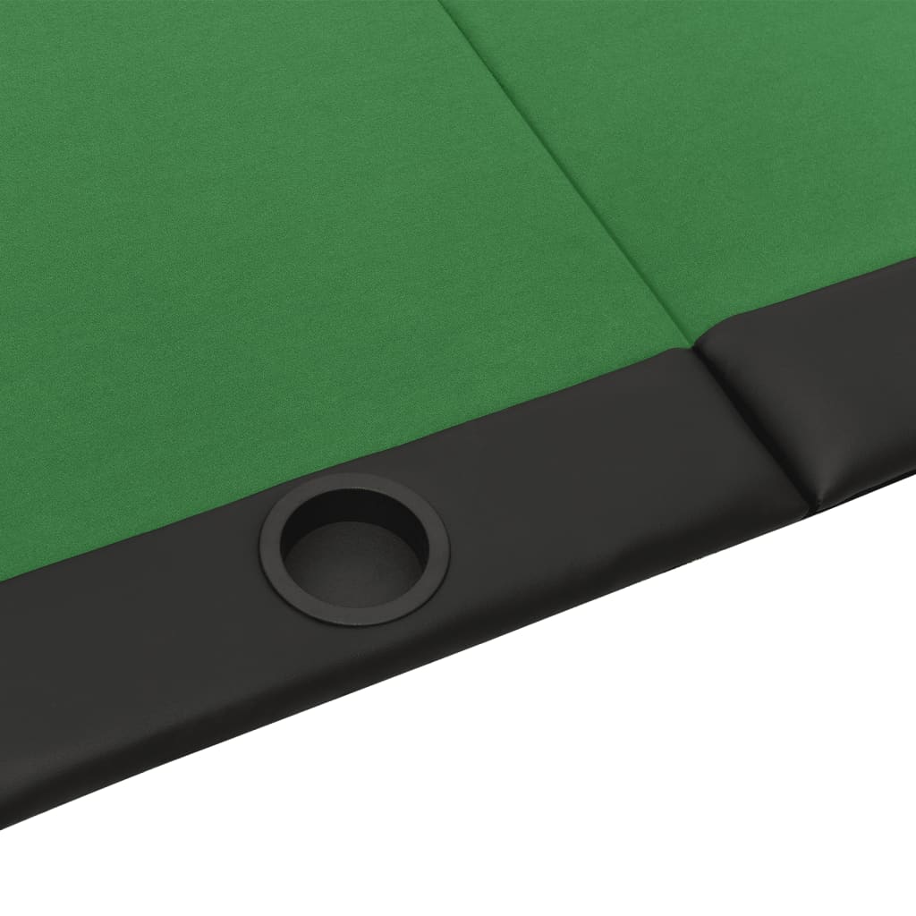 vidaXL Table de poker pliable 10 joueurs Vert 206x106x75 cm