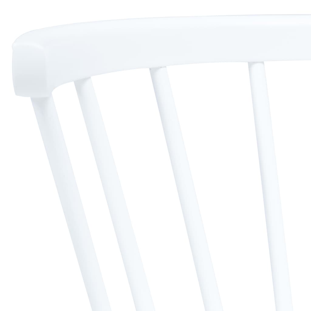 vidaXL Chaises à manger lot de 2 blanc bois hévéa massif