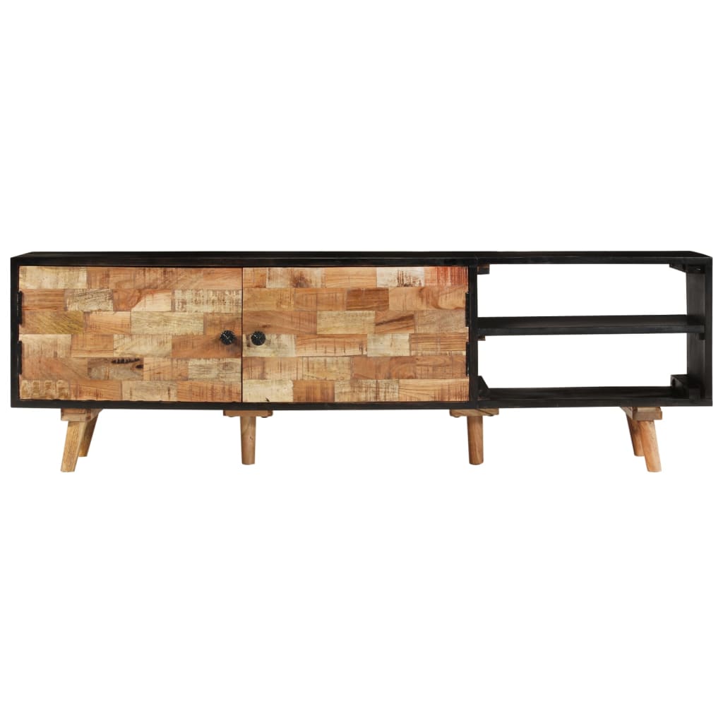 vidaXL Meuble TV 140x30x45 cm Bois de manguier brut et d'acacia massif