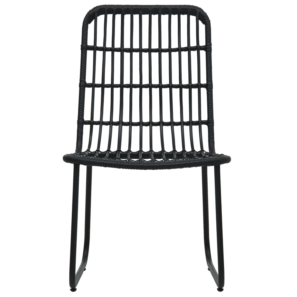 vidaXL Chaises de jardin lot de 2 Résine tressée Noir