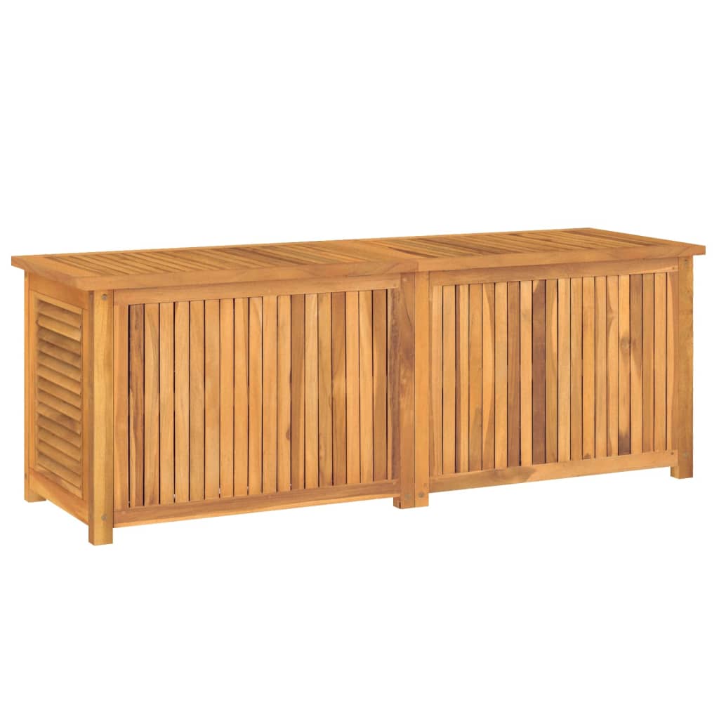 vidaXL Boîte de rangement jardin et sac 150x50x53 cm bois massif teck