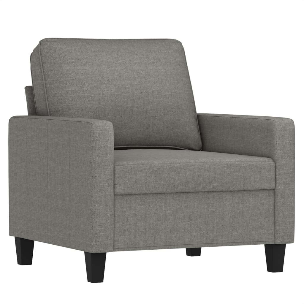 vidaXL Fauteuil Gris foncé 60 cm Tissu