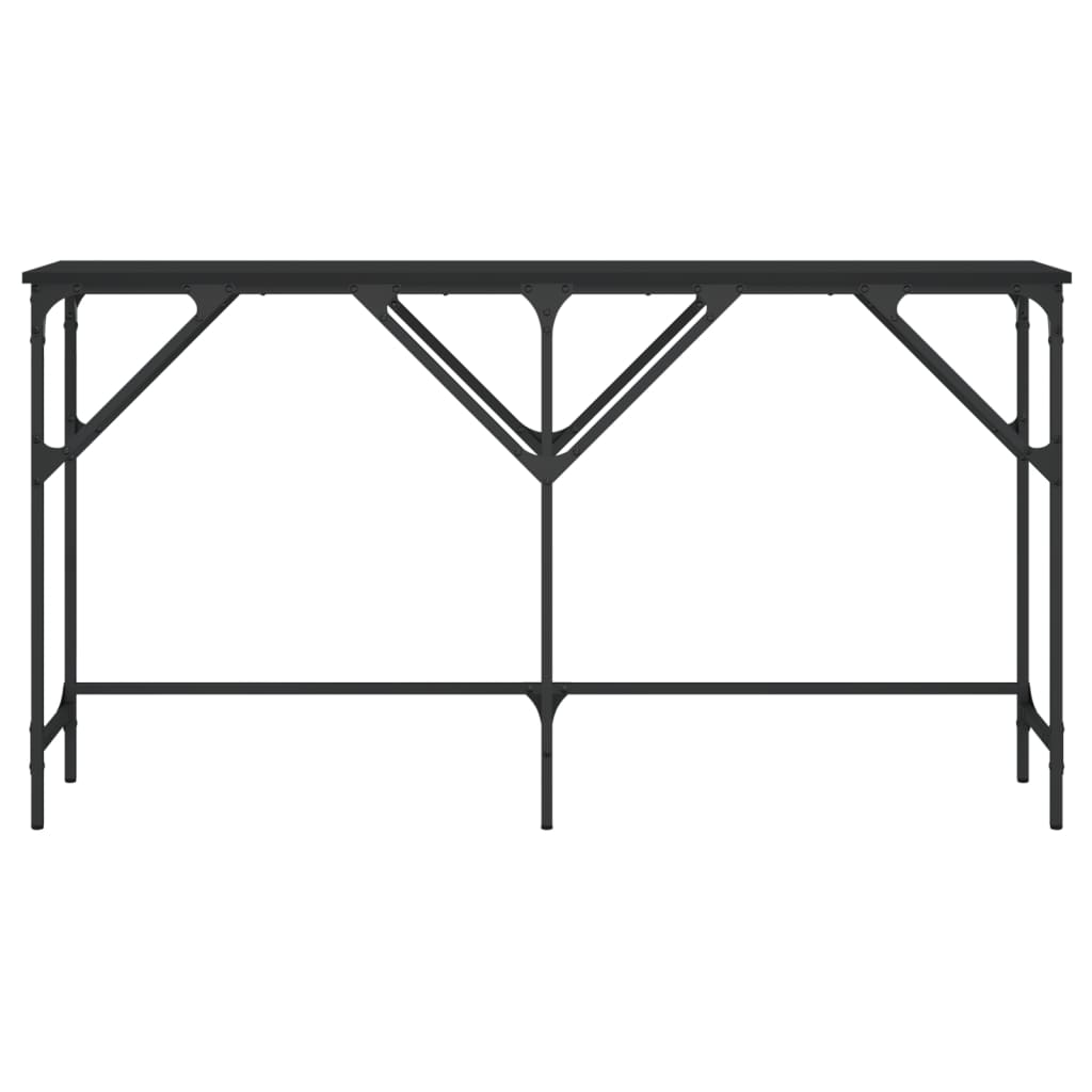 vidaXL Table console noir 140x29x75 cm bois d'ingénierie