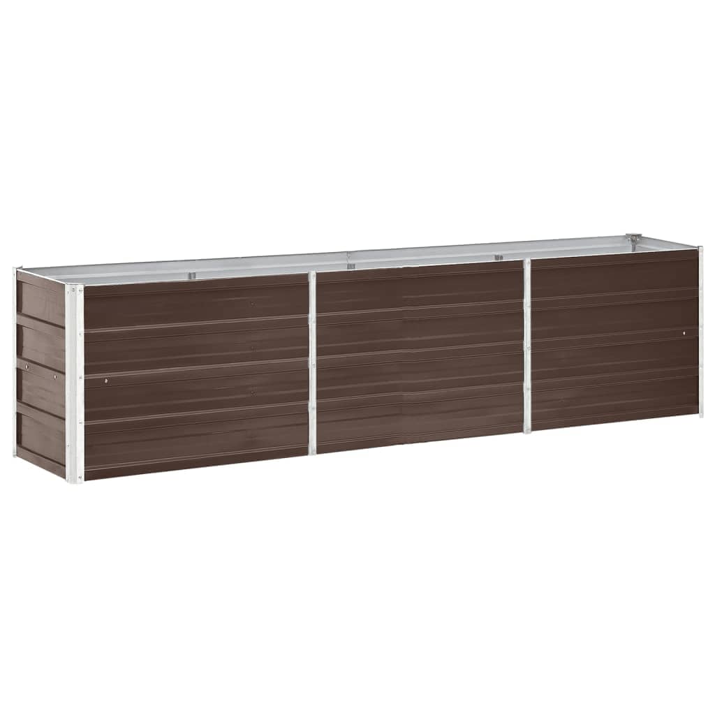 vidaXL Lit surélevé de jardin Acier galvanisé 240x40x45 cm Marron