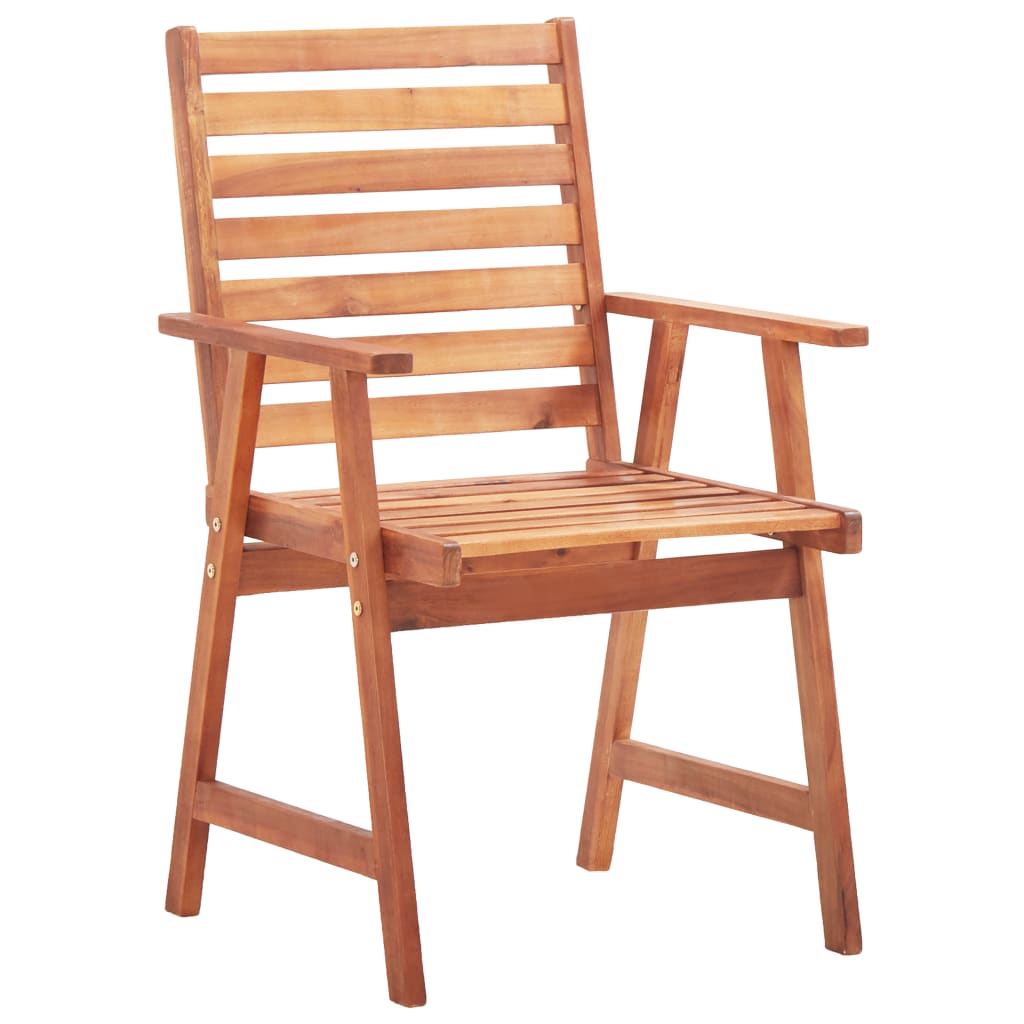 vidaXL Chaises à manger d'extérieur lot de 2 Bois d'acacia massif