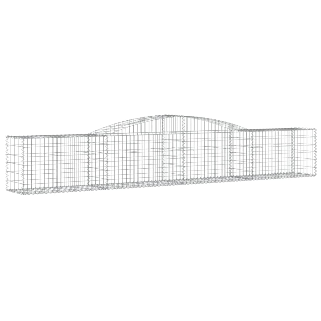 vidaXL Panier de gabions arqué 400x50x60/80 cm Fer galvanisé