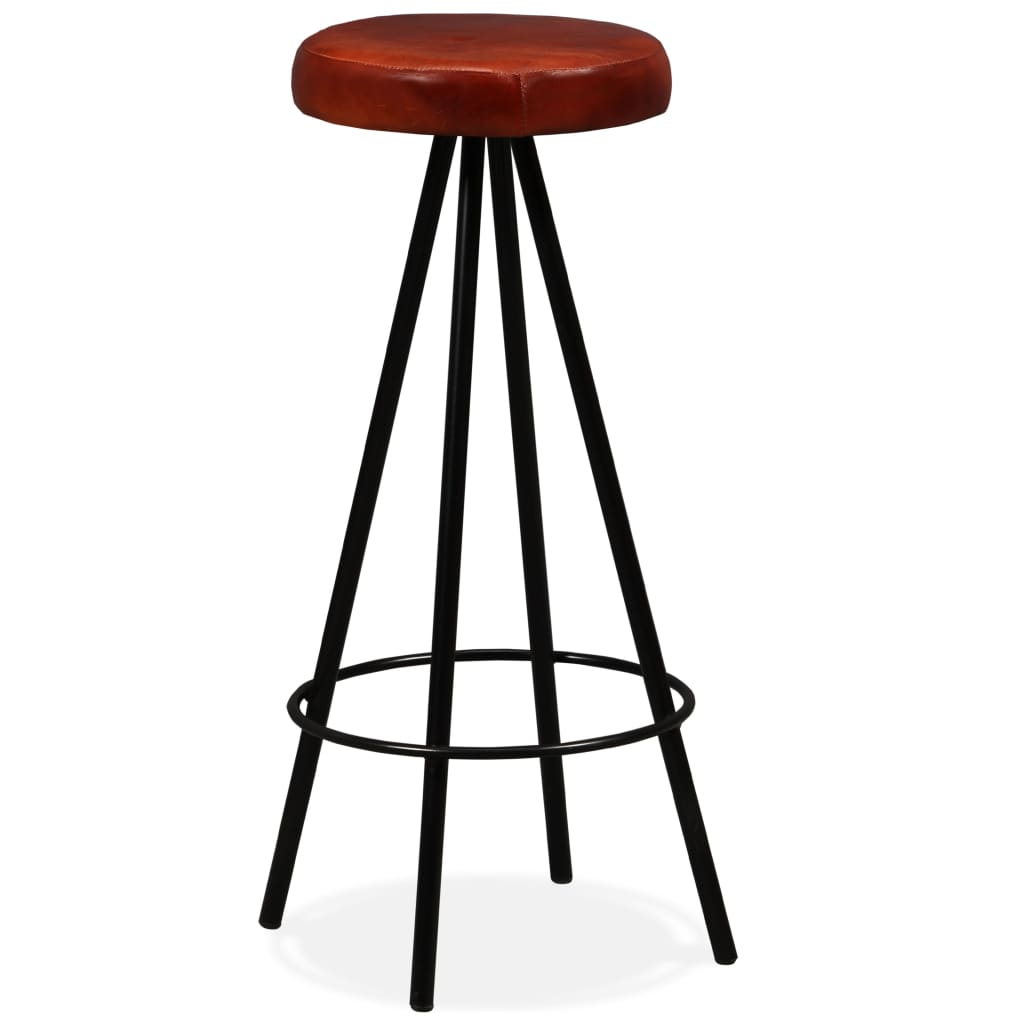 vidaXL Tabourets de bar lot de 2 cuir véritable