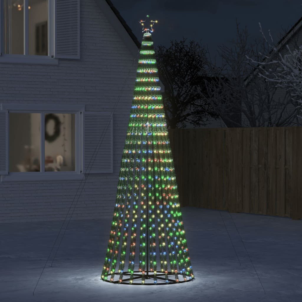 vidaXL Arbre de Noël lumineux conique 688 LED colorées 300 cm