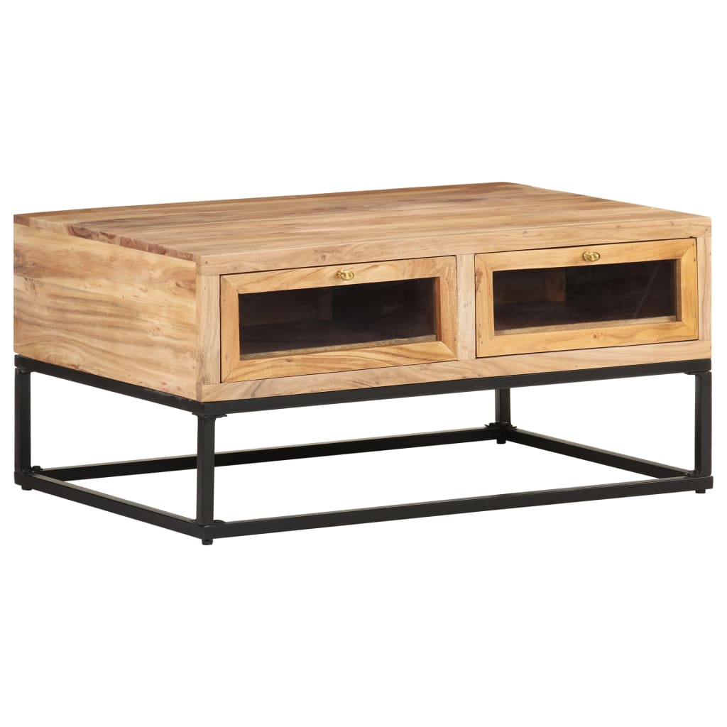 vidaXL Table basse 90x60x40 cm Bois d'acacia massif