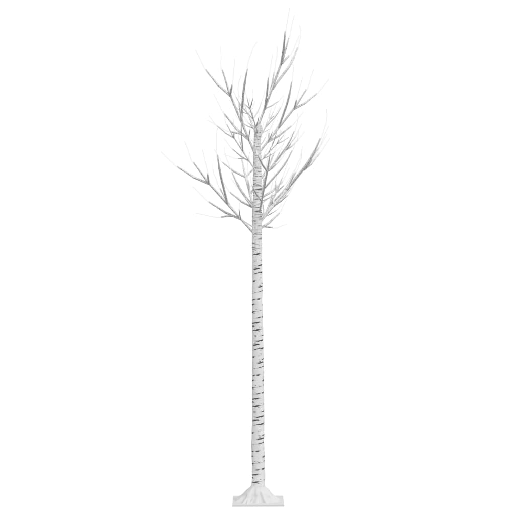 vidaXL Sapin de Noël 200 LED blanc chaud Saule 1,8 m Int/Ext