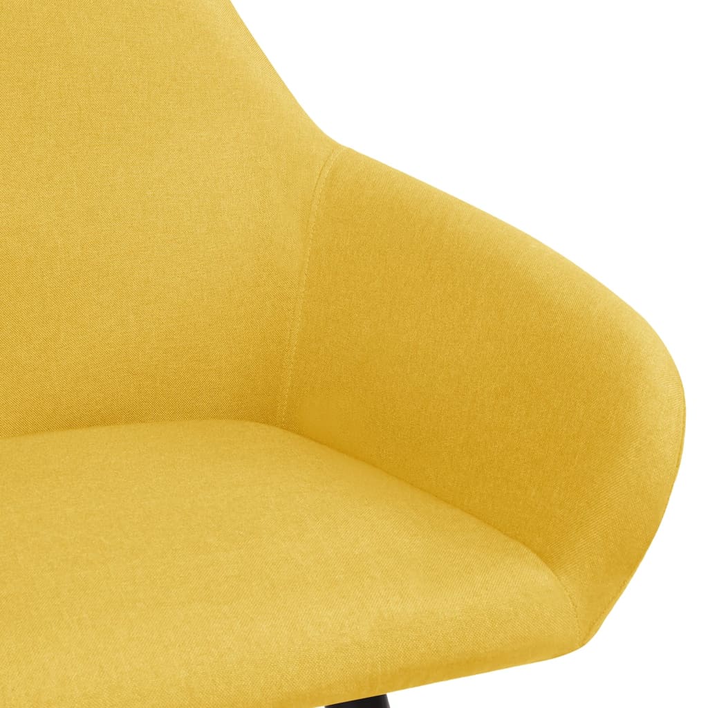 vidaXL Chaises à manger lot de 2 jaune tissu