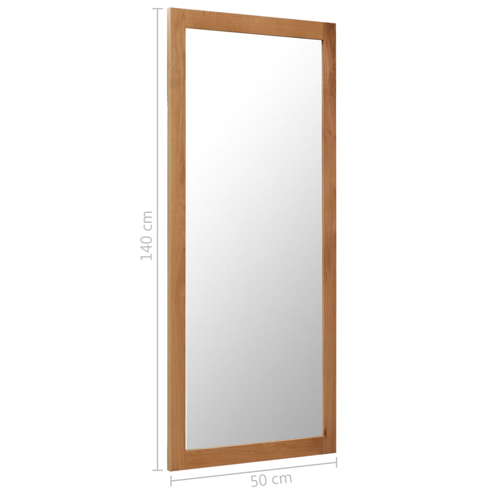 vidaXL Miroir 50x140 cm Bois de chêne massif