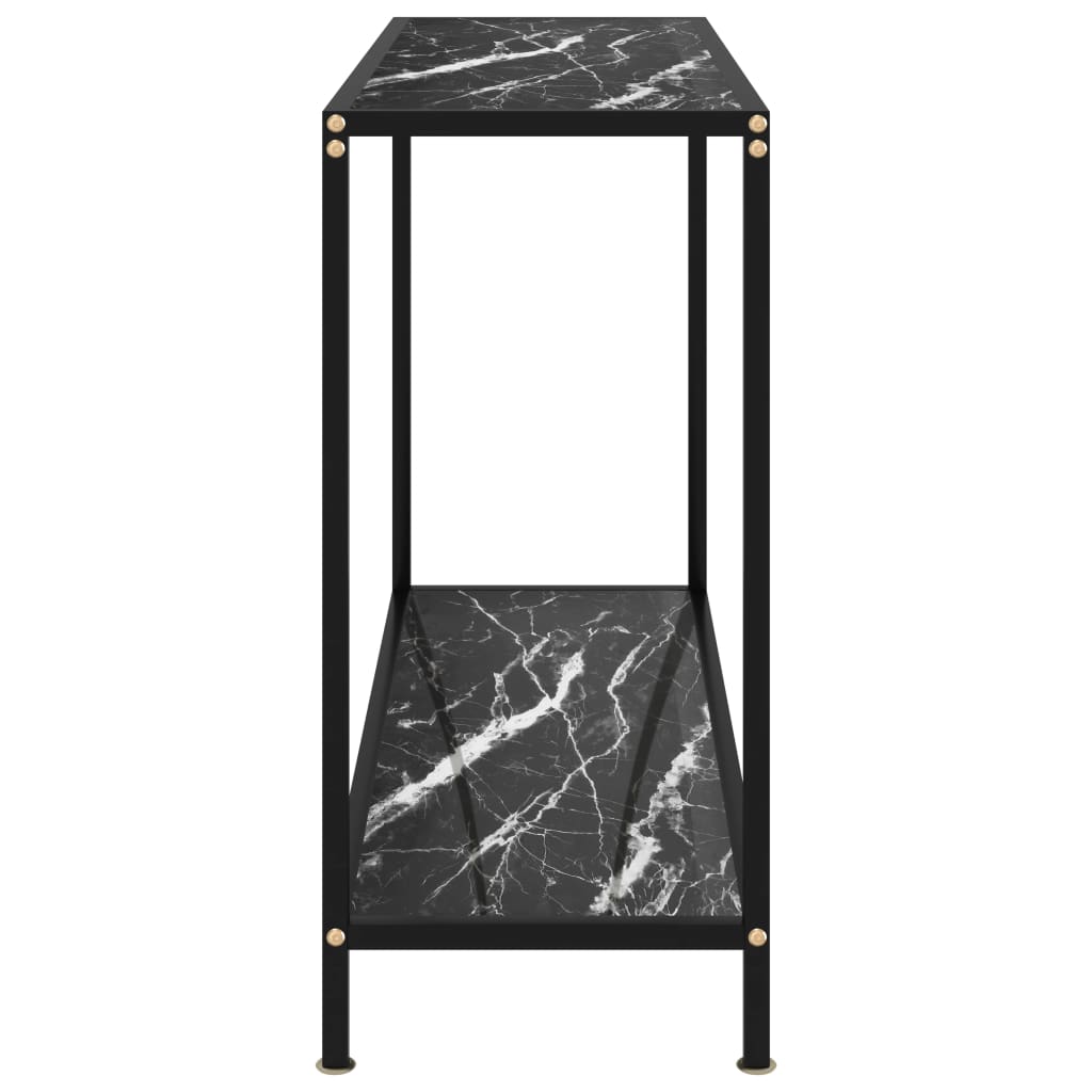 vidaXL Table console Noir 100x35x75 cm Verre trempé