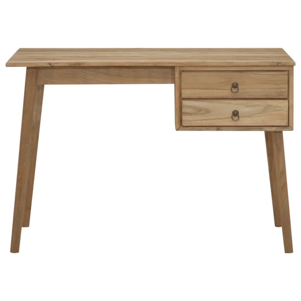 vidaXL Bureau avec 2 tiroirs 110x52x75 cm Bois de teck solide