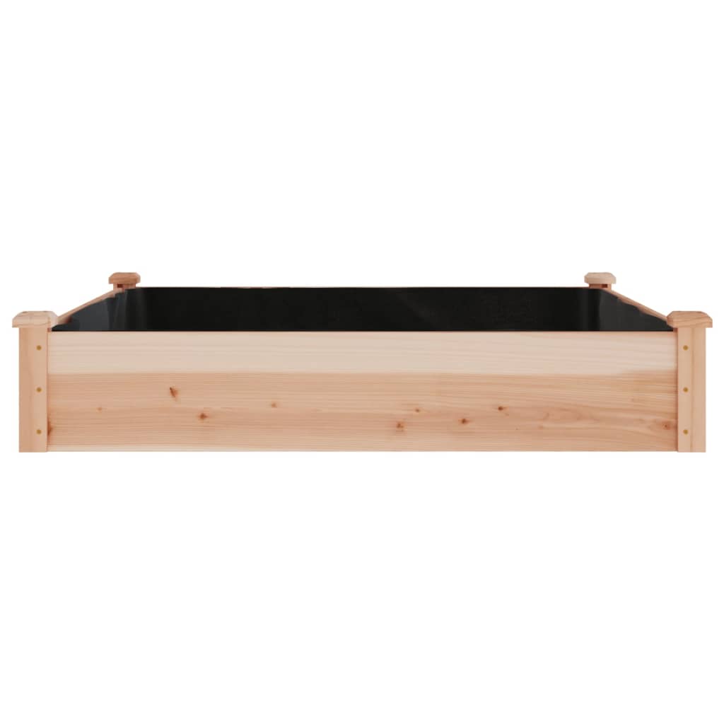 vidaXL Lit surélevé de jardin doublure 120x120x25 cm bois massif sapin