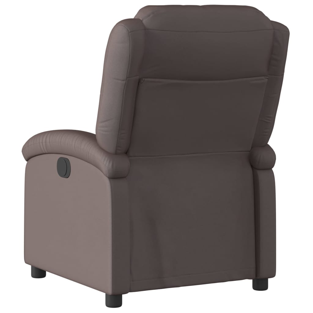 vidaXL Fauteuil inclinable marron foncé cuir véritable