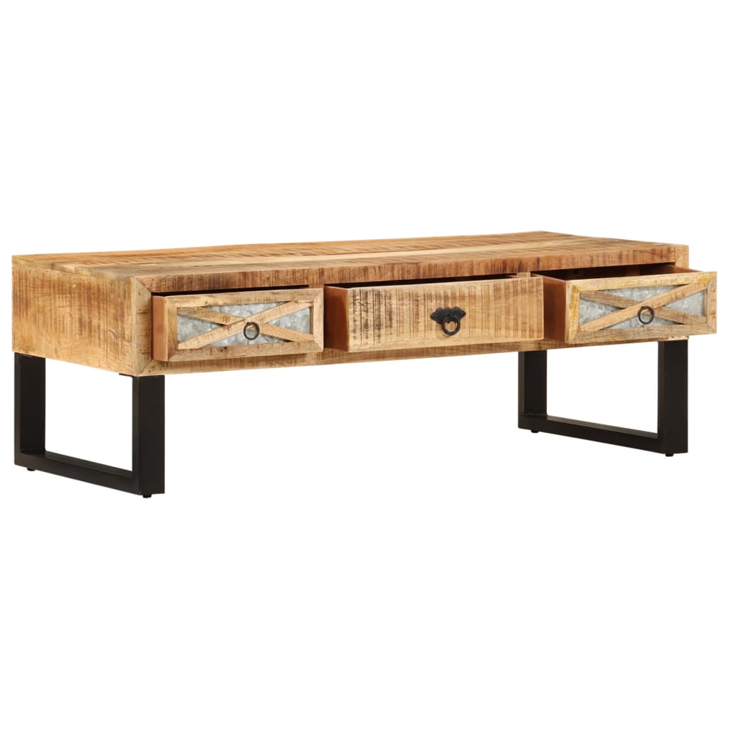 vidaXL Table basse 110x50x38 cm bois de manguier massif