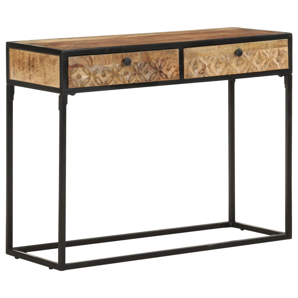 vidaXL Table console 100x35x75 cm Bois de manguier massif