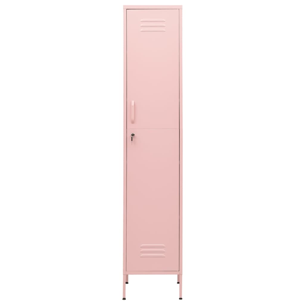 vidaXL Armoire à casiers Rose 35x46x180 cm Acier