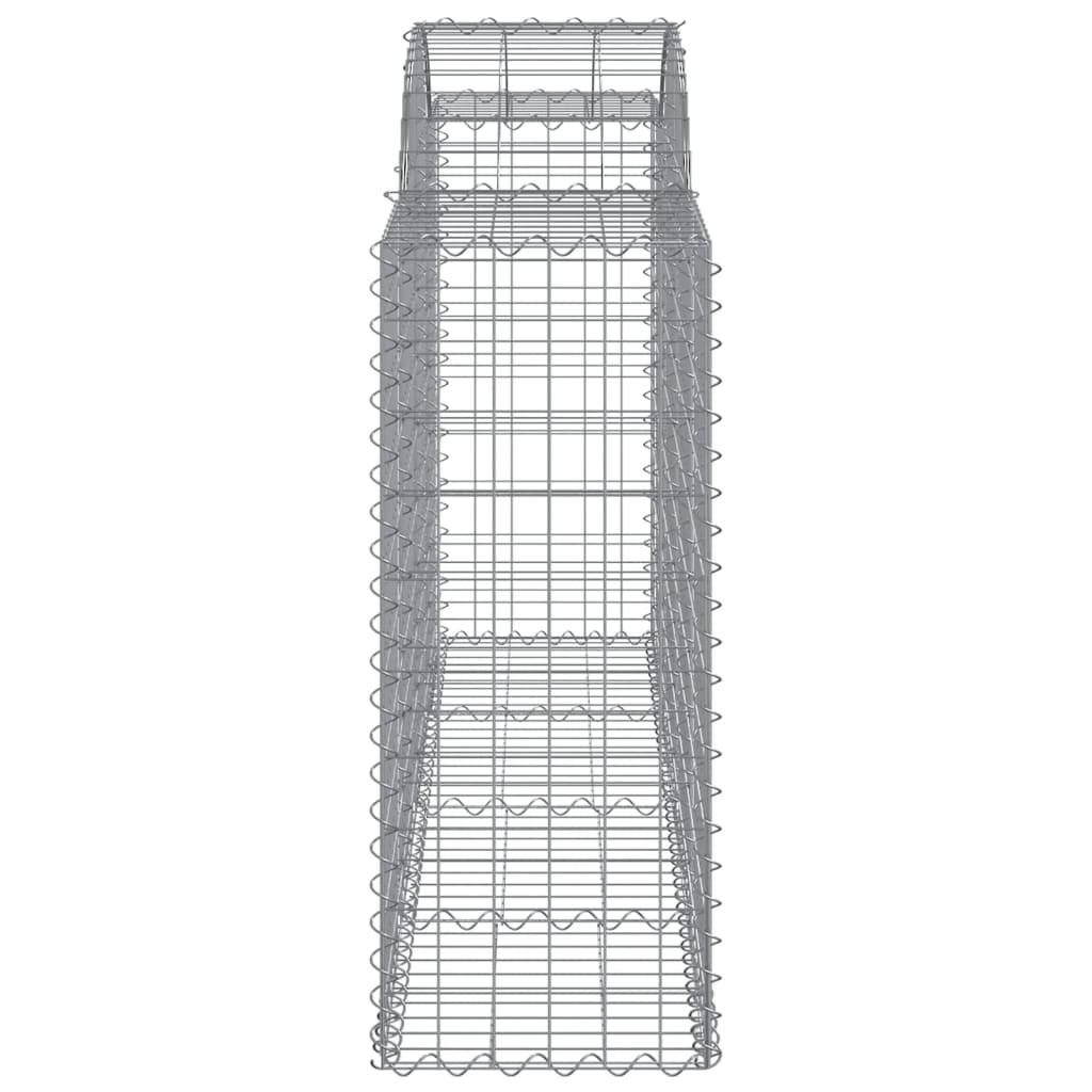 vidaXL Panier de gabions arqué 200x50x100/120 cm Fer galvanisé