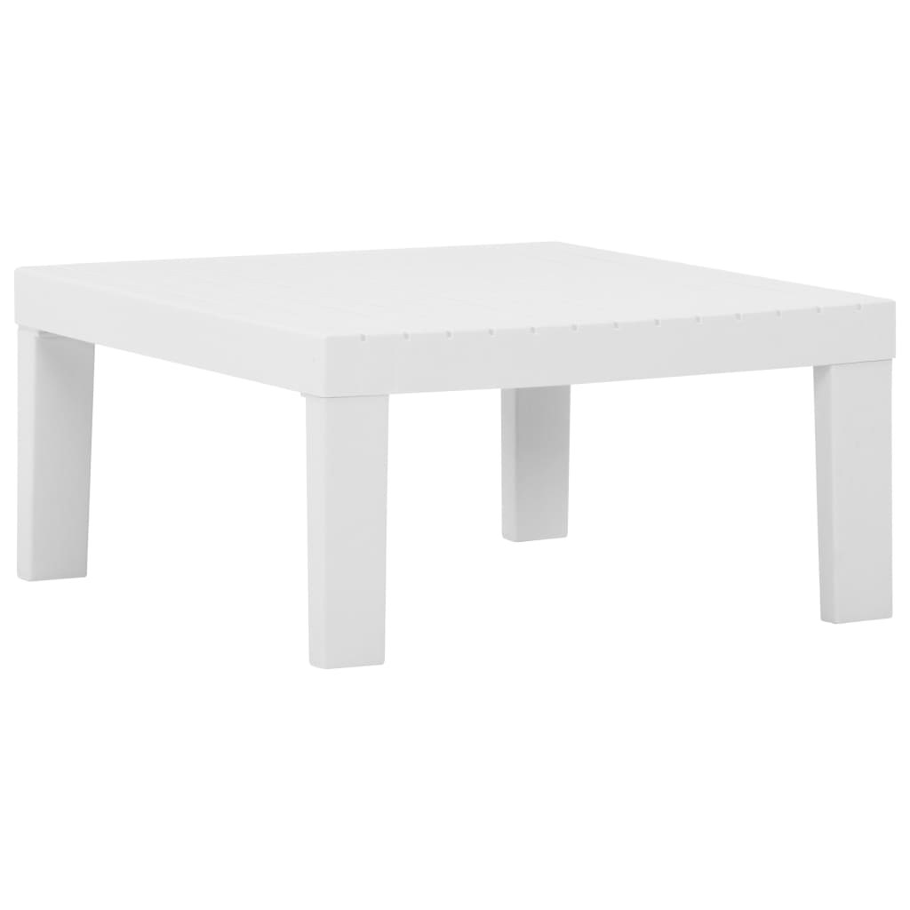 vidaXL Salon de jardin 2 pcs avec coussins Plastique Blanc