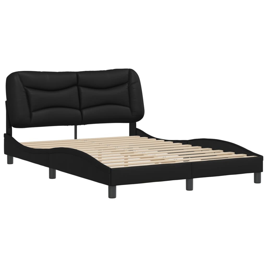 vidaXL Cadre de lit sans matelas noir 137x190 cm similicuir