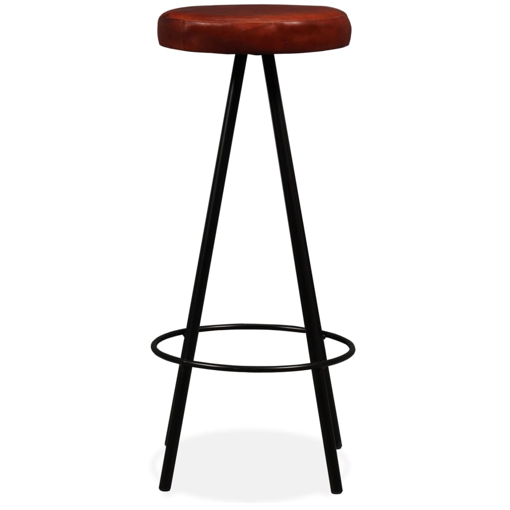 vidaXL Tabourets de bar lot de 2 cuir véritable