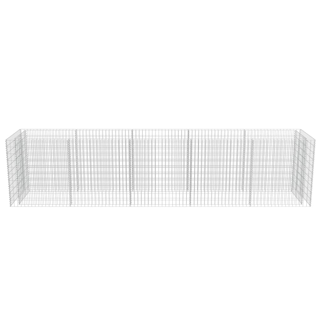 vidaXL Lit surélevé à gabion Acier galvanisé 450x90x100 cm