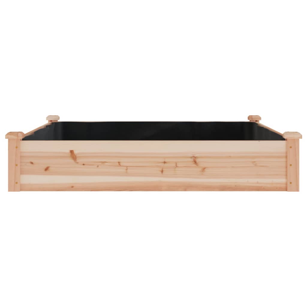 vidaXL Lit surélevé de jardin doublure 120x120x25 cm bois massif sapin