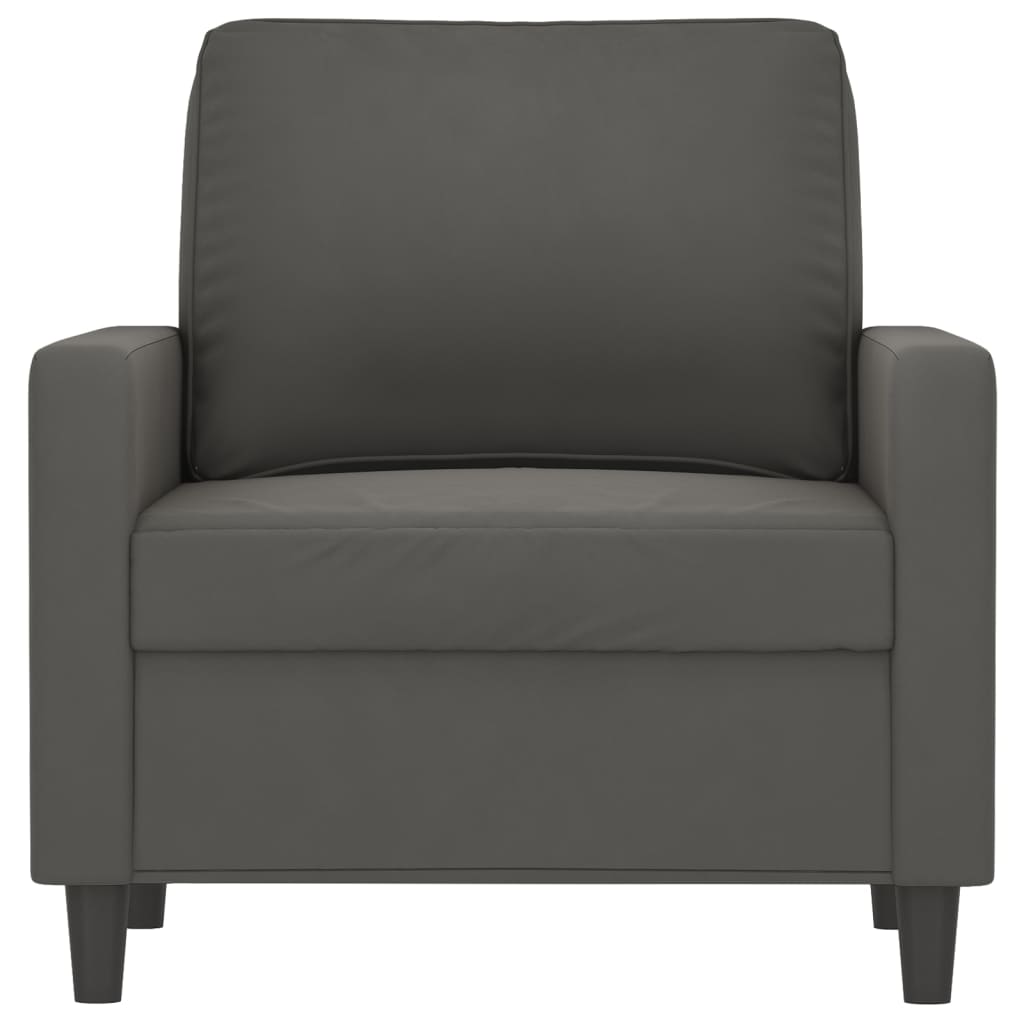 vidaXL Fauteuil Gris foncé 60 cm Velours