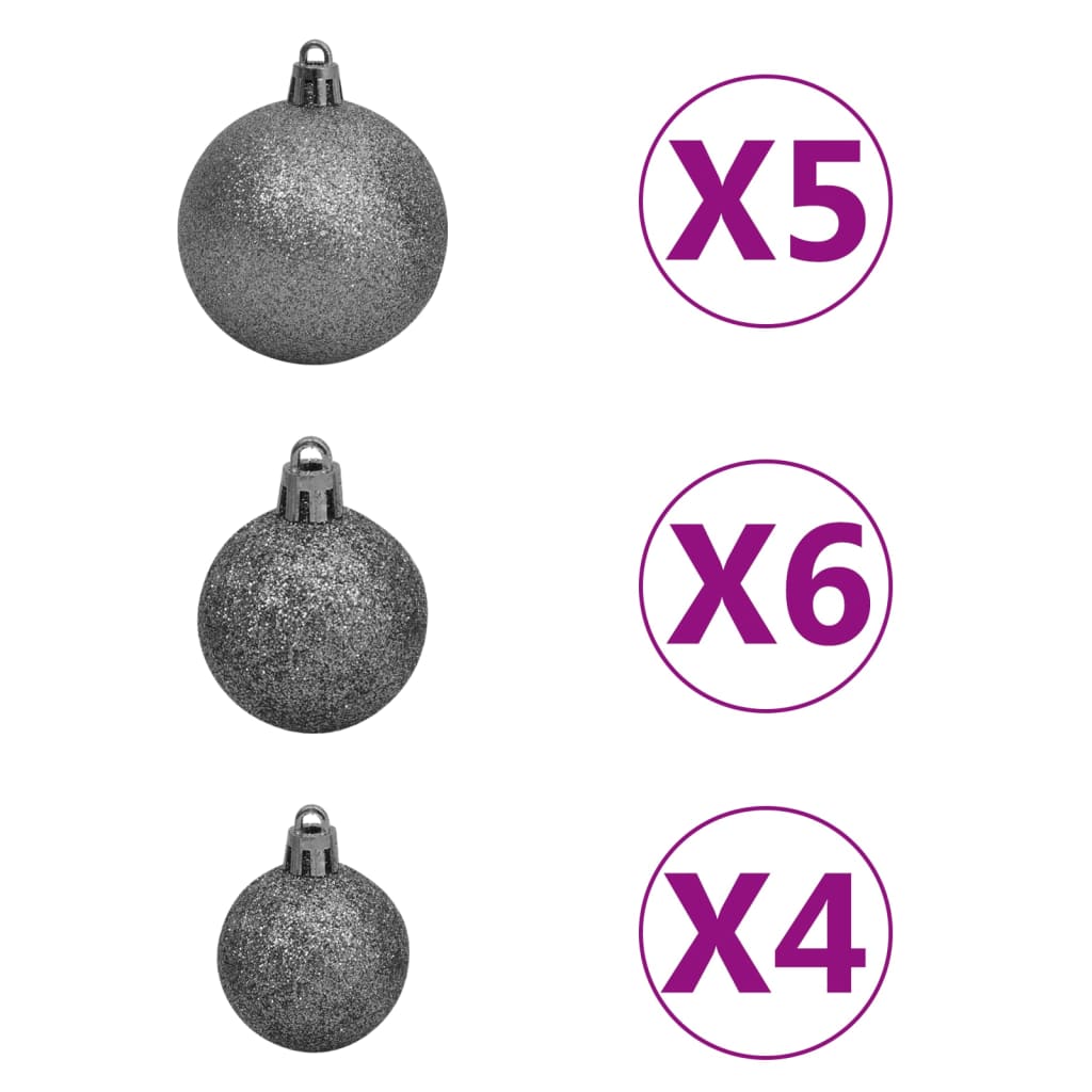 vidaXL Sapin de Noël artificiel Nordmann avec LED et boules Vert 150cm