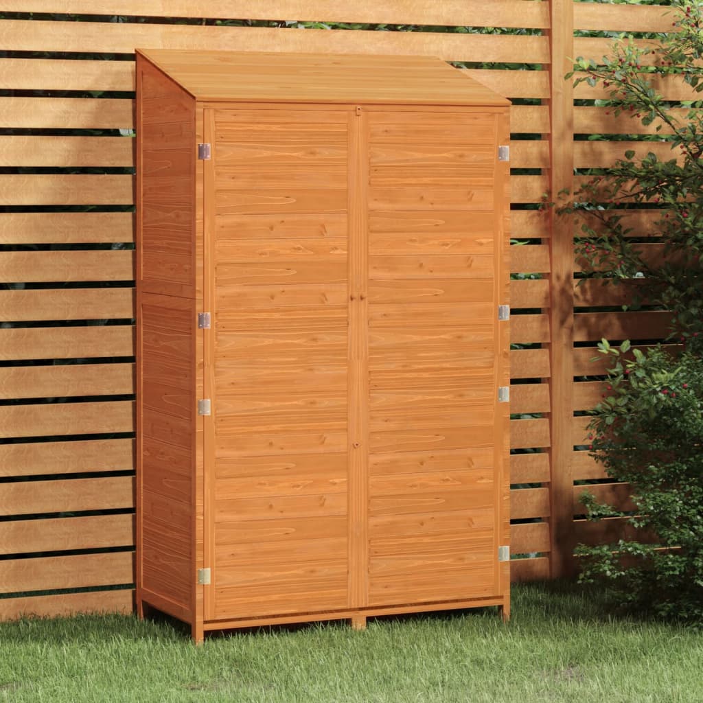 vidaXL Remise de jardin Marron 102x52x174,5 cm Bois de sapin solide