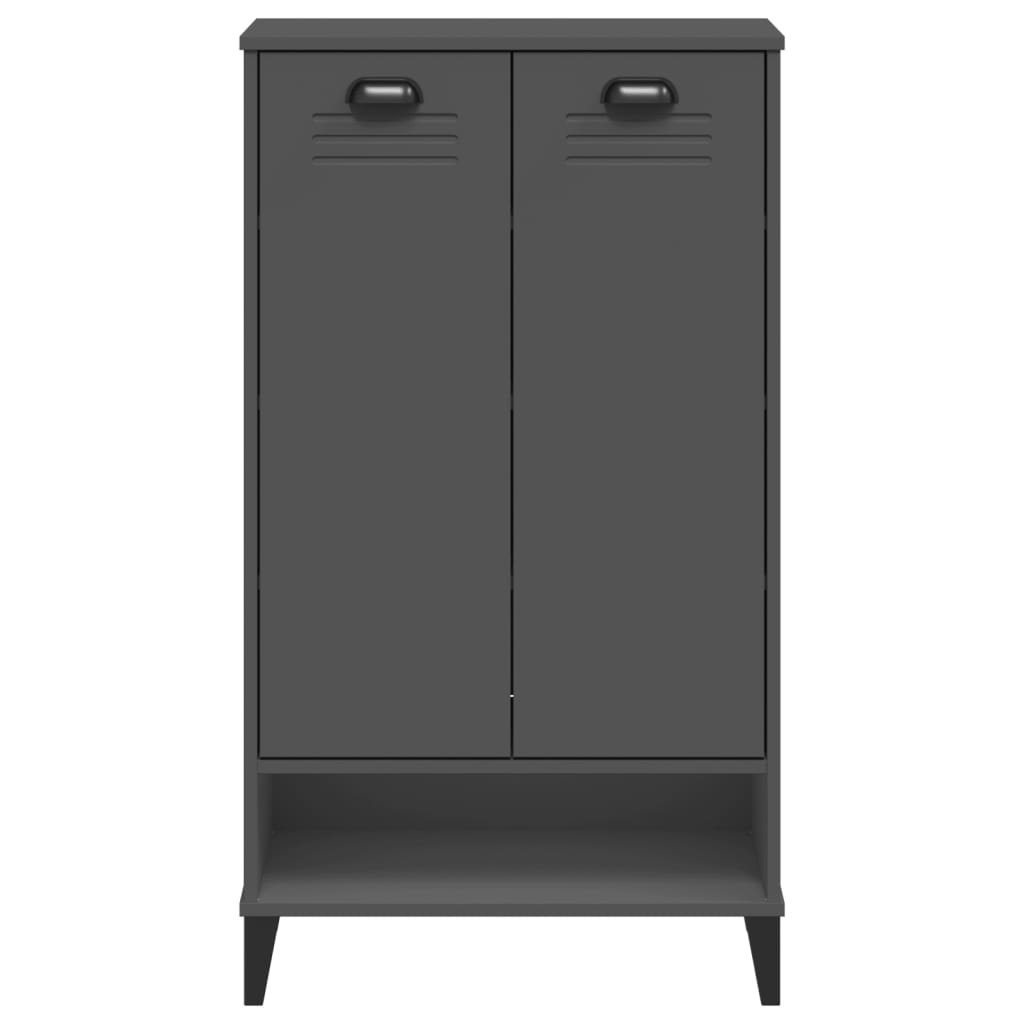 vidaXL Armoire à chaussures VIKEN gris anthracite bois d'ingénierie